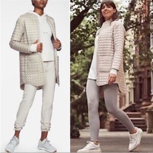 Athleta Light Beige Quilted Puffer Jacket